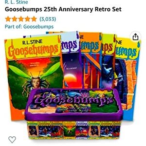 Goosebumps set of 5 books with anniversary tin